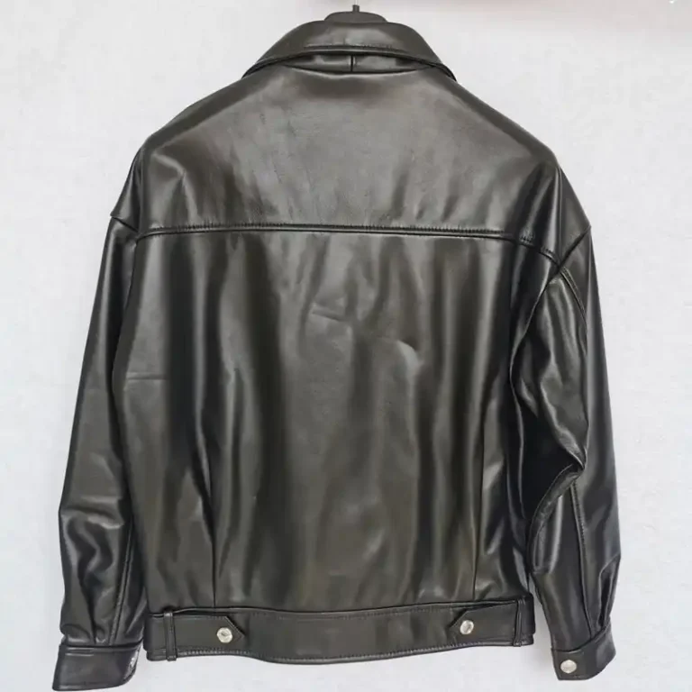 Drop-Shoulder Leather Biker Jacket | Jackets MOB