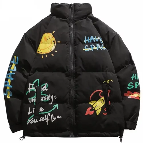 mens-space-letter-print-puffer-jacket