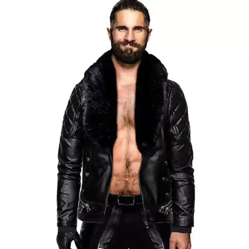 wwe-seth-rollins-fur-collar-black-leather-jacket