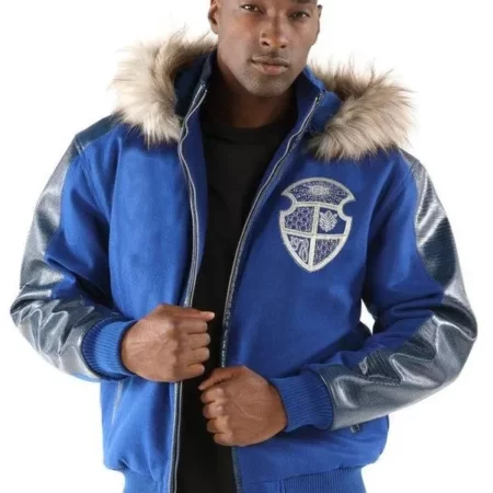 pelle-pelle-mens-fur-hooded-blue-leather-jacket