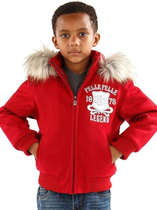 pelle-pelle-kids-back-to-school-red-hooded-jacket