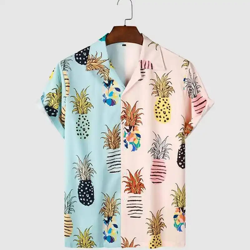 men-two-tone-pineapple-print-shirt-casual-print-shirt-for-men