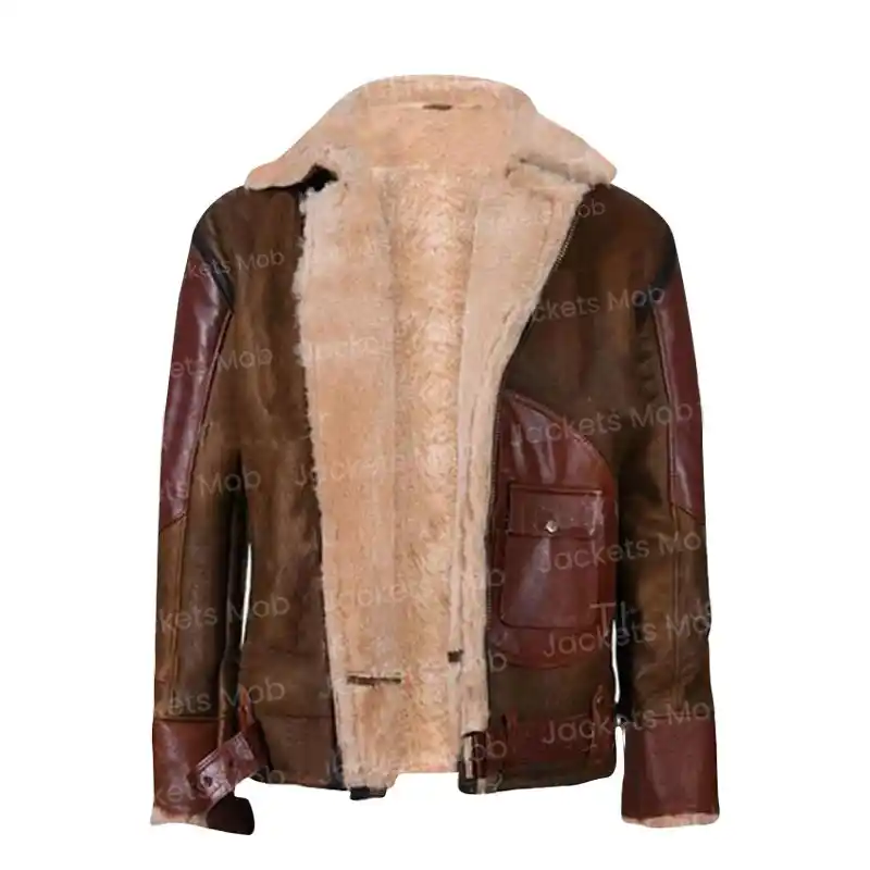 Men's Brown Shearling Jacket | Jackets MOB