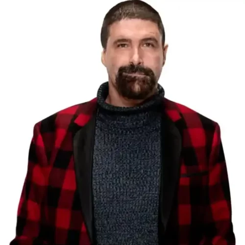wwe-mick-foley-red-plaid-coat