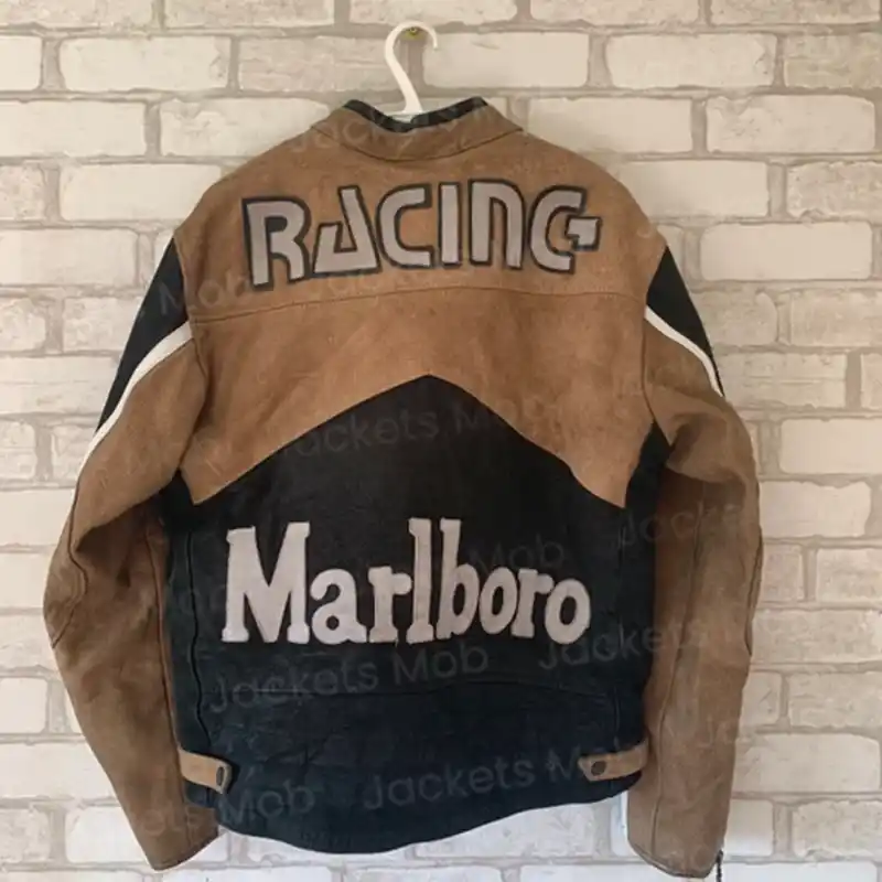 Marlboro leather sales racing jacket
