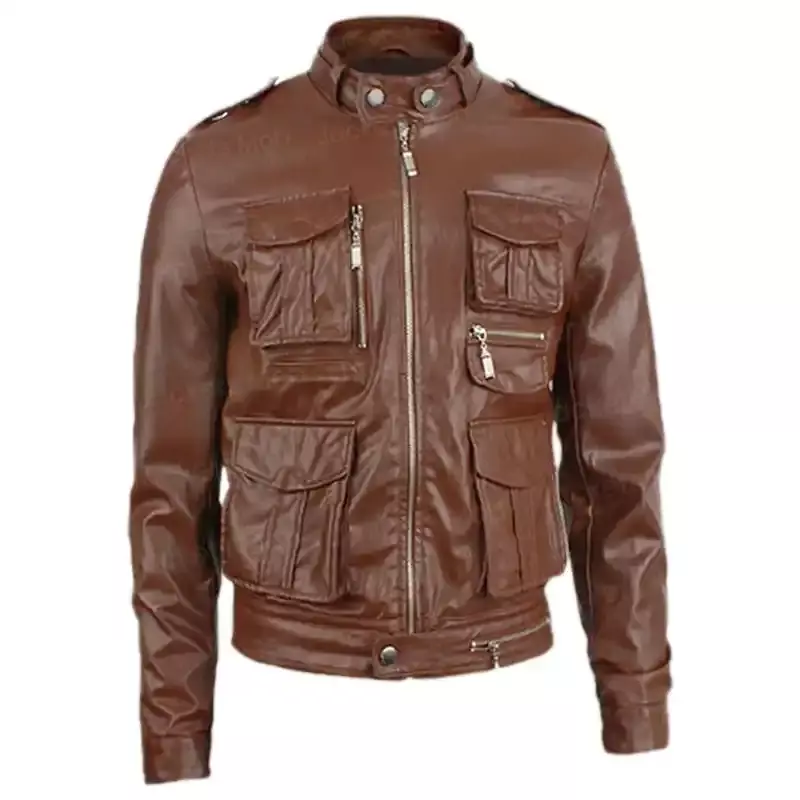 mens-genuine-brown-leather-jacket
