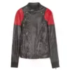 red-and-black-leather-jacket