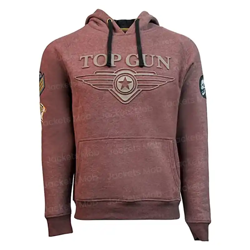 top-gun-3d-logo-burgundy-hoodie