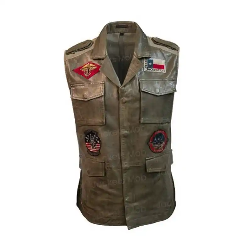 top-gun-olive-leather-vest