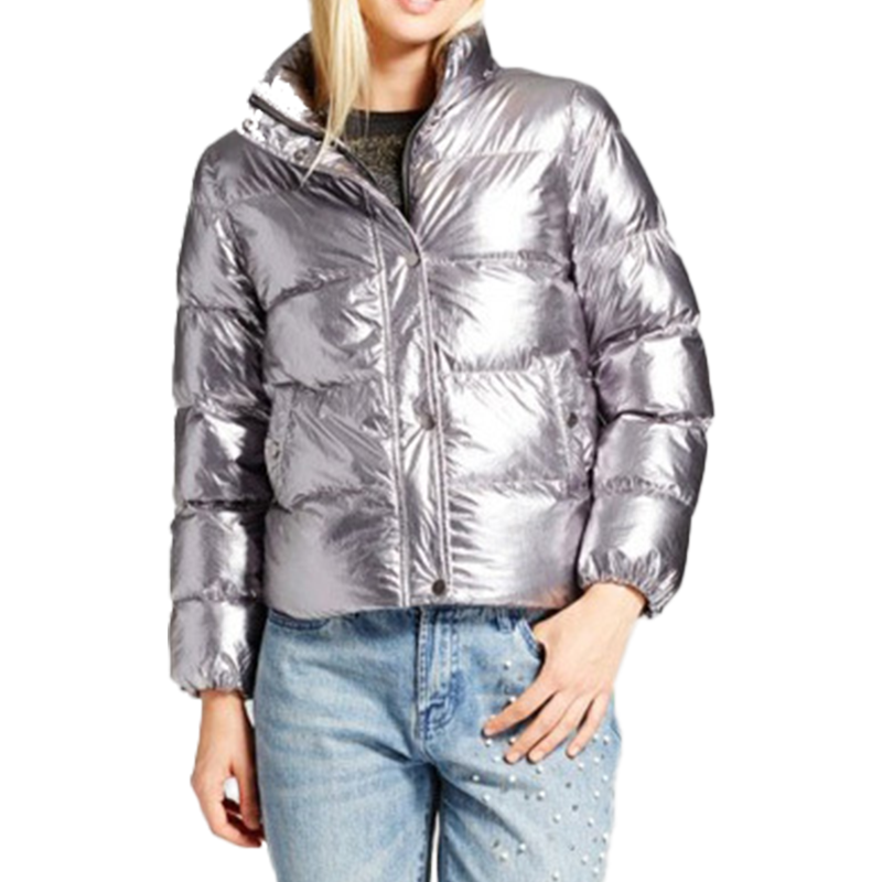 womens-metallic-silver-poly-puffer-jacket