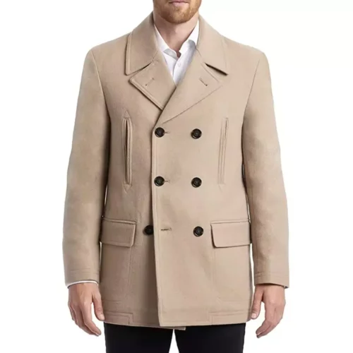 christopher double breasted mens wool pea coat