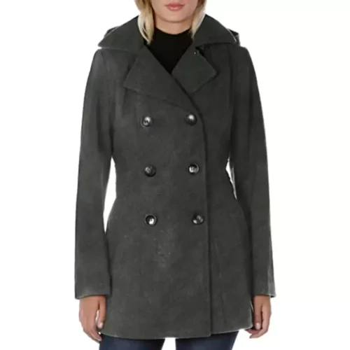kimberly womens pea coat hooded