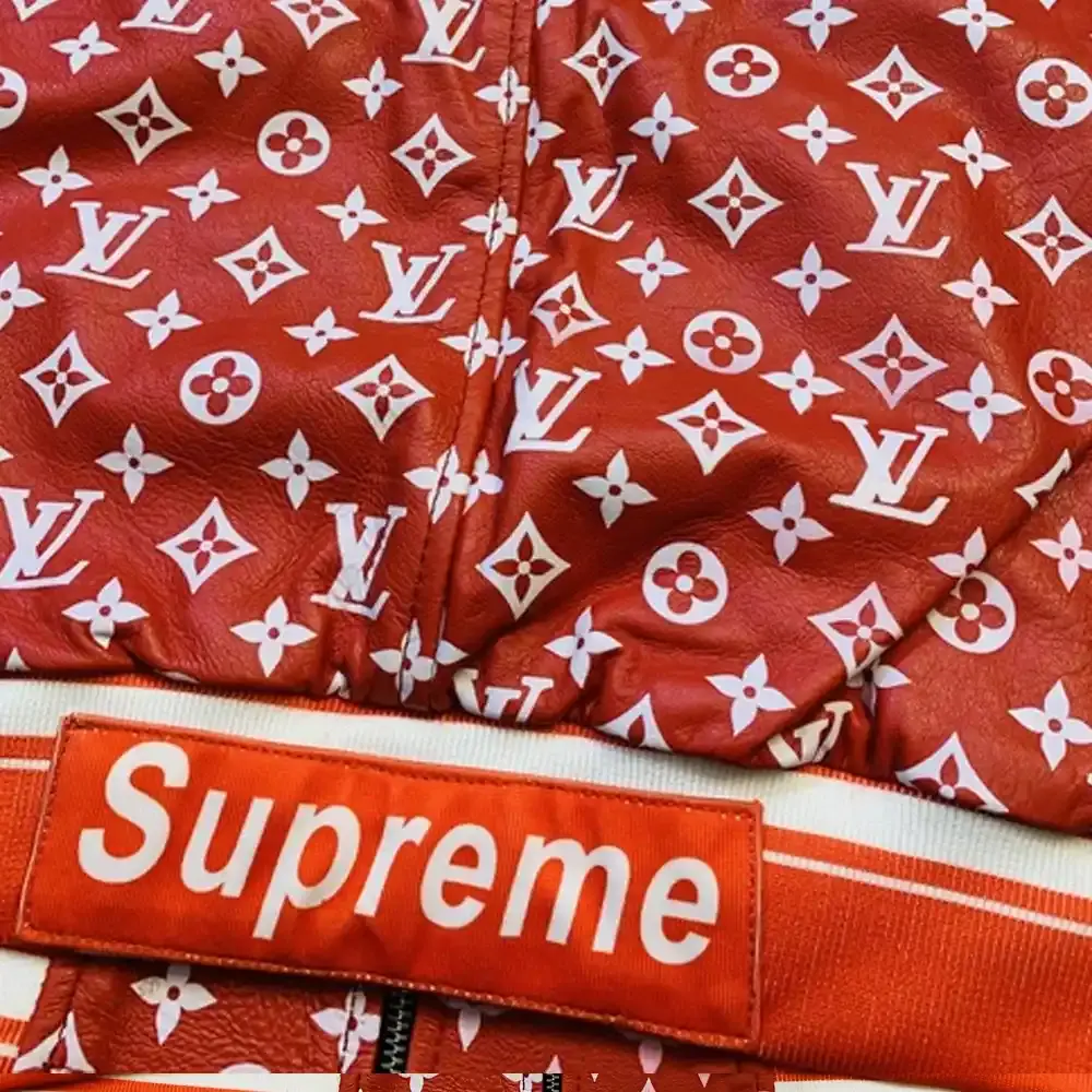 red louis vuitton jacket supreme