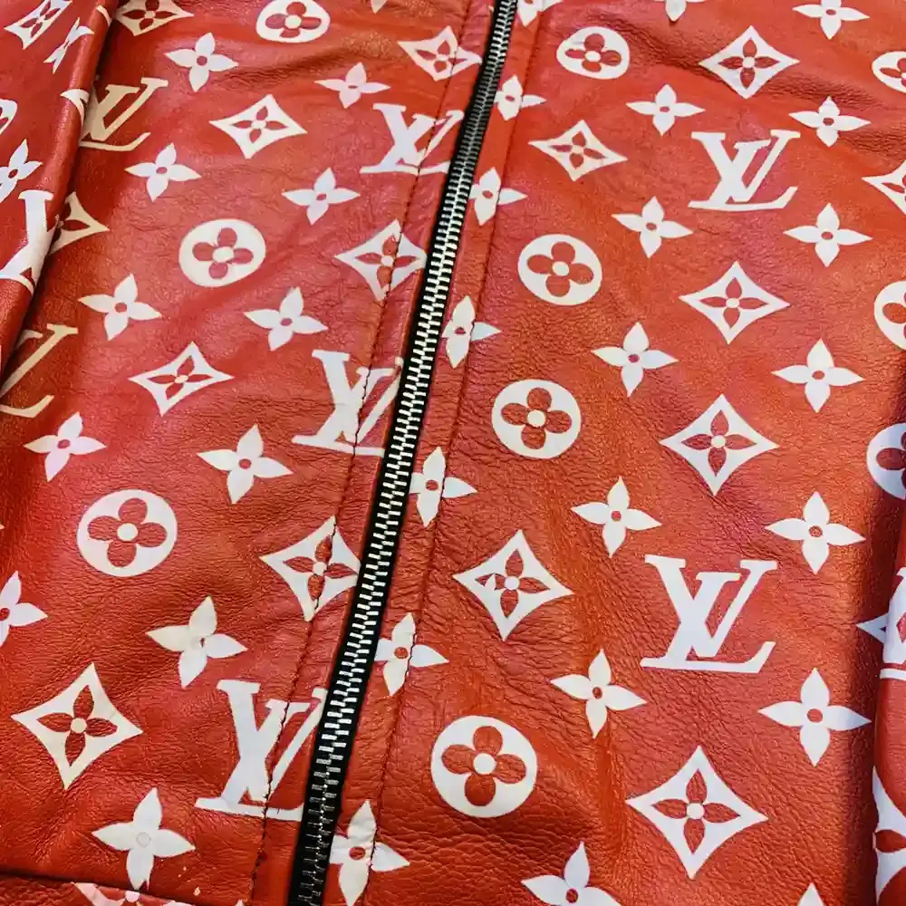 Supreme x Louis Vuitton Leather Baseball Jacket