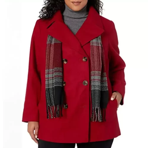 womens double breasted plus size pea coat