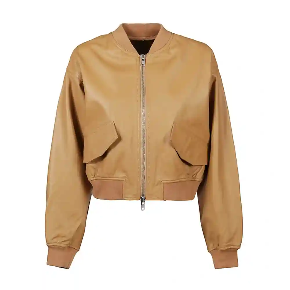 women-tan-brown-bomber-leather-jacket