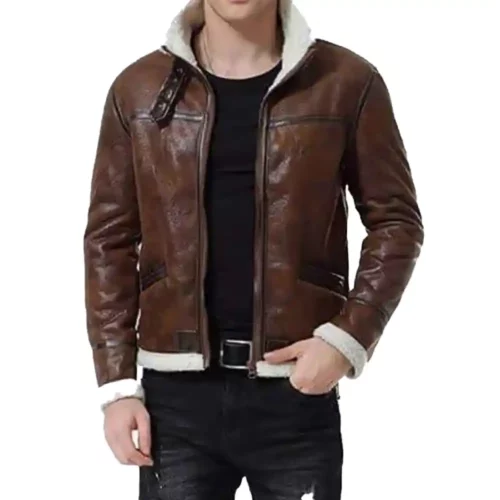 mens-aviator-distressed-brown-leather-jacket