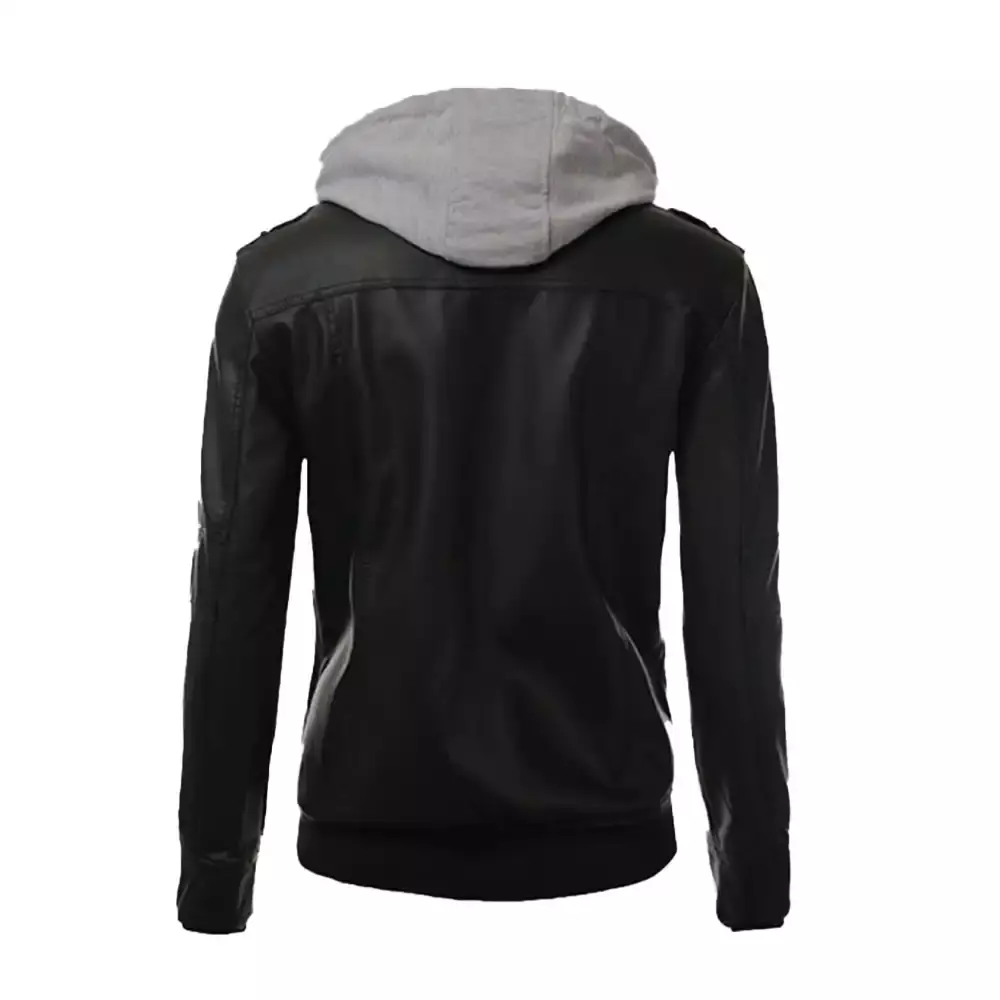 mens-black-leather-jacket-with-grey-hood