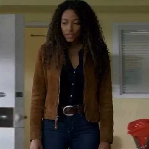 kylie-bunbury-big-sky-brown-jacket