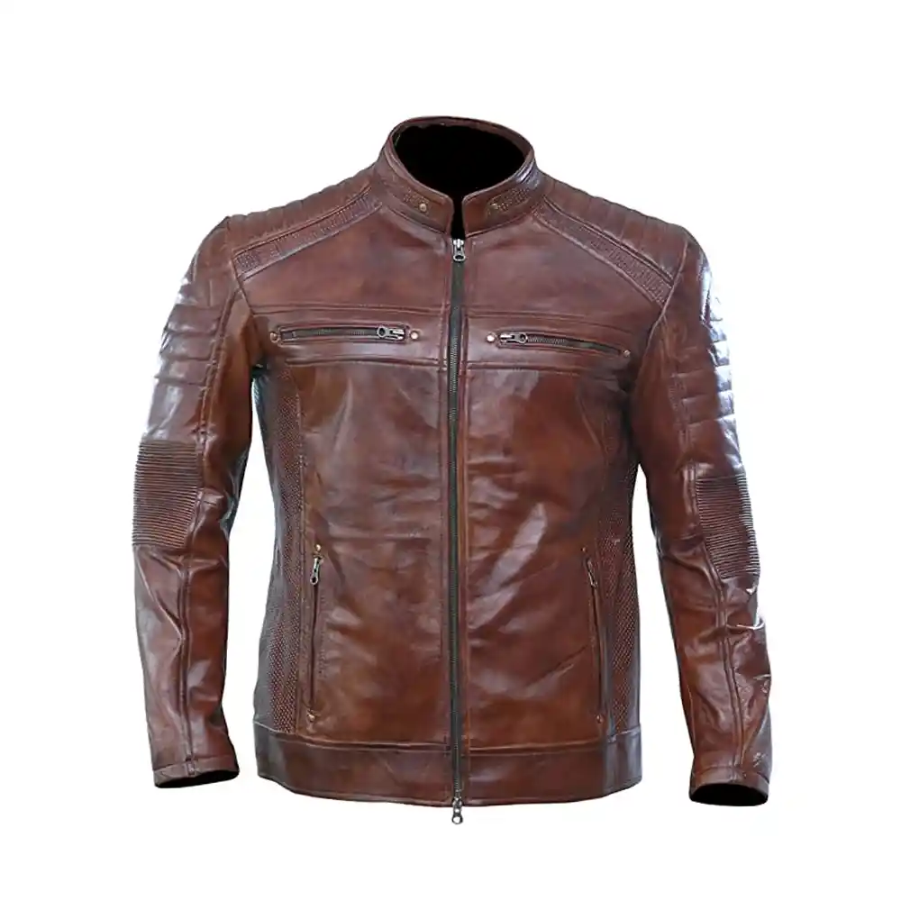 Brown Vintage Cafe Racer Leather Jacket | Jackets MOB