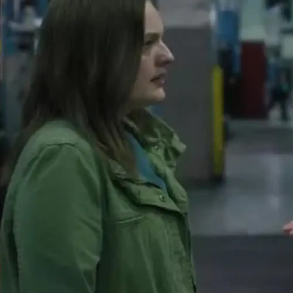 Shining Girls 2022 Elisabeth Moss Cotton Green Jacket | JM