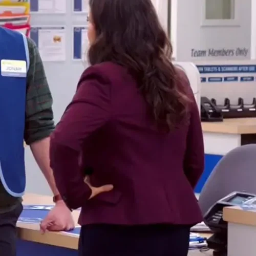 superstore-america-ferrera-burgundy-blazer