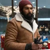 himesh patel station eleven shearling jacket