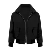 classic black harrington jacket with black lining