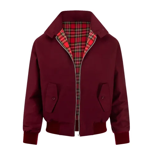classic burgundy harrington jacket