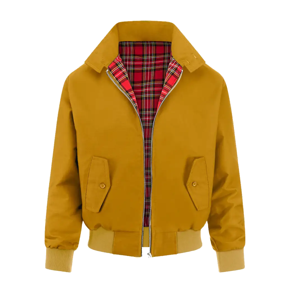 classic mustard harrington jacket