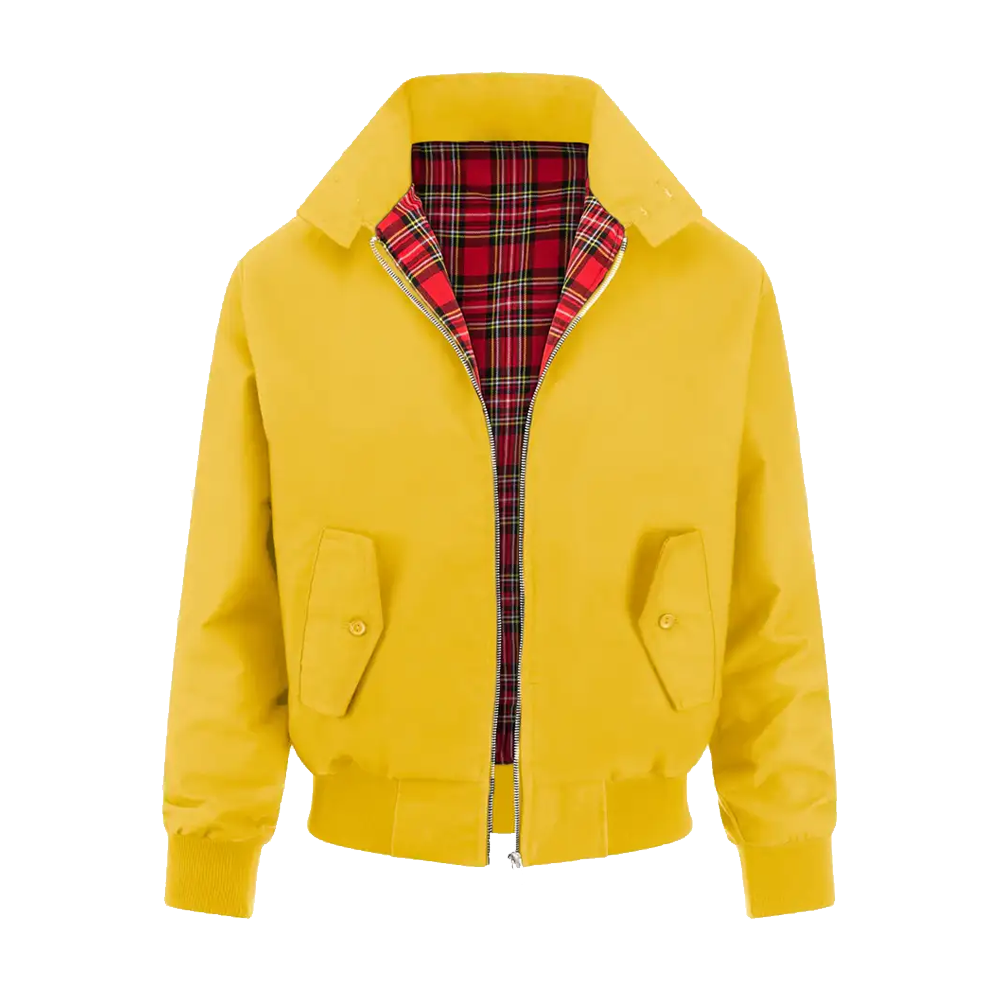 classic yellow harrington jacket