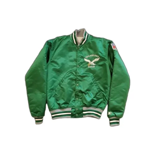 90’s philadelphia eagles green satin jacket
