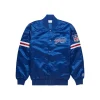 buffalo bills blue satin bomber jacket