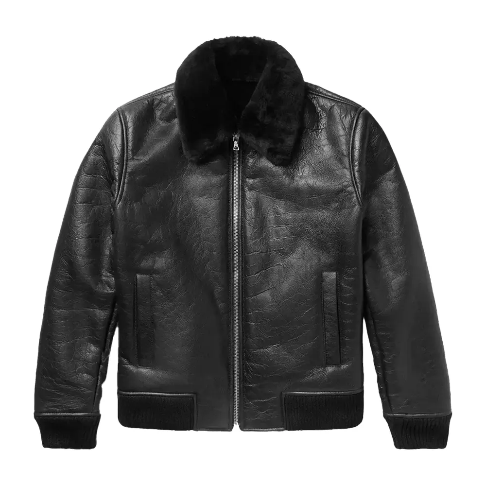 nn07 rowan trimmed leather jacket
