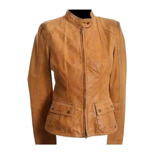 avengers black widow brown leather jacket