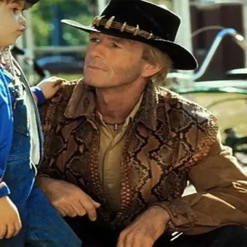 crocodile dundee paul hogan leather jacket
