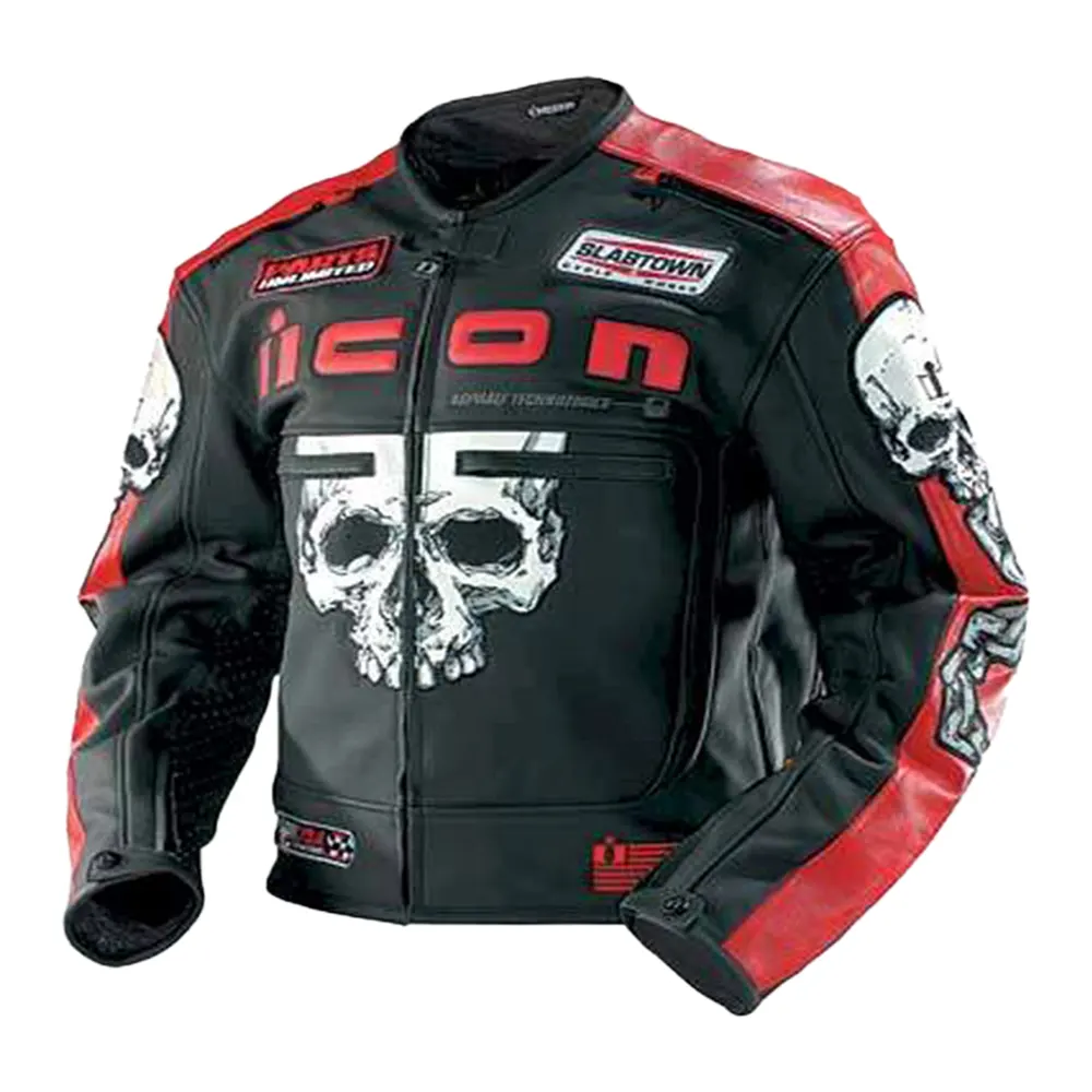 icon motorhead skull black biker jacket