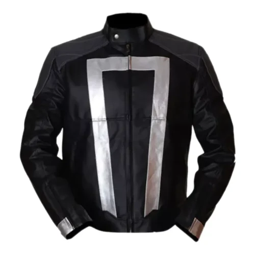 agents of shield black leather jacket