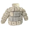 white keyboard print quilted puffer jacket