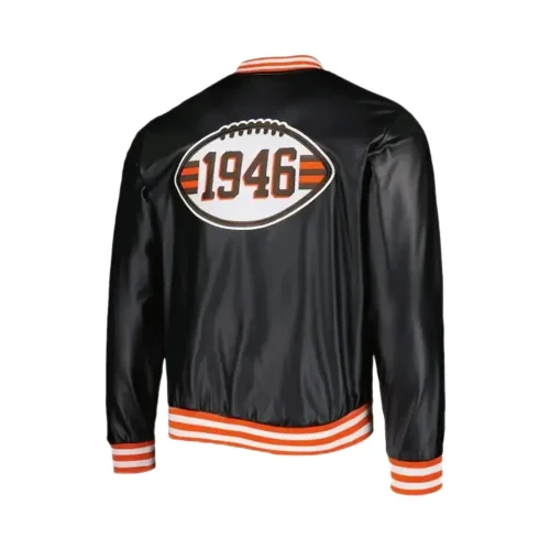 1946 cleveland browns black satin jacket