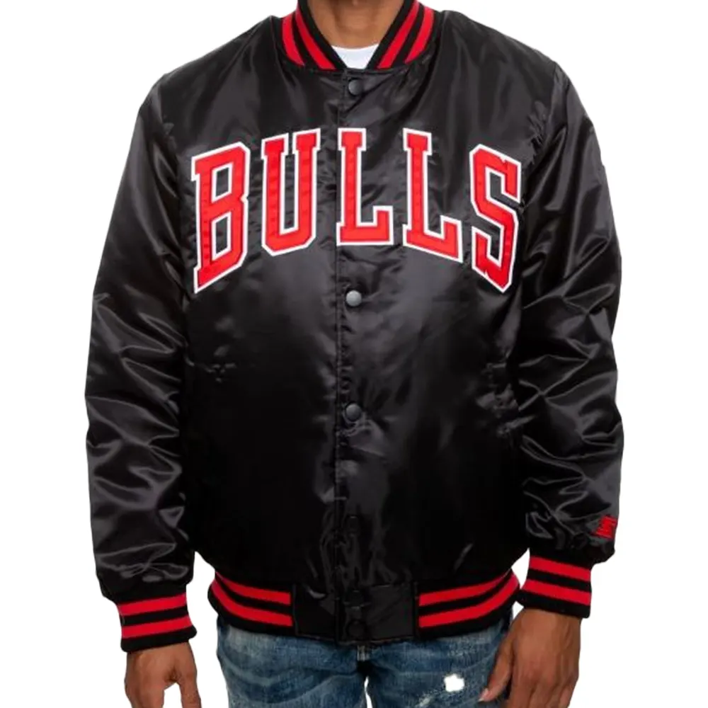 men chicago bulls black jacket