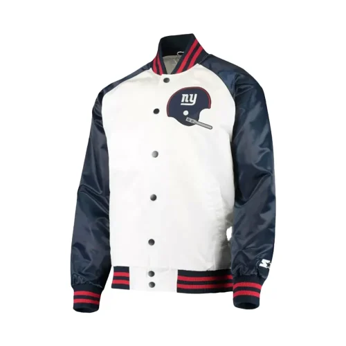 ny giants logo clean up varsity jacket