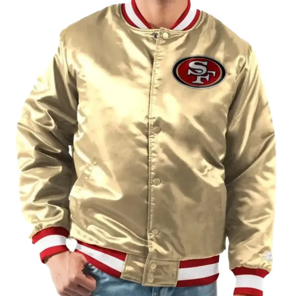 sf 49ers football club ace gold jacket