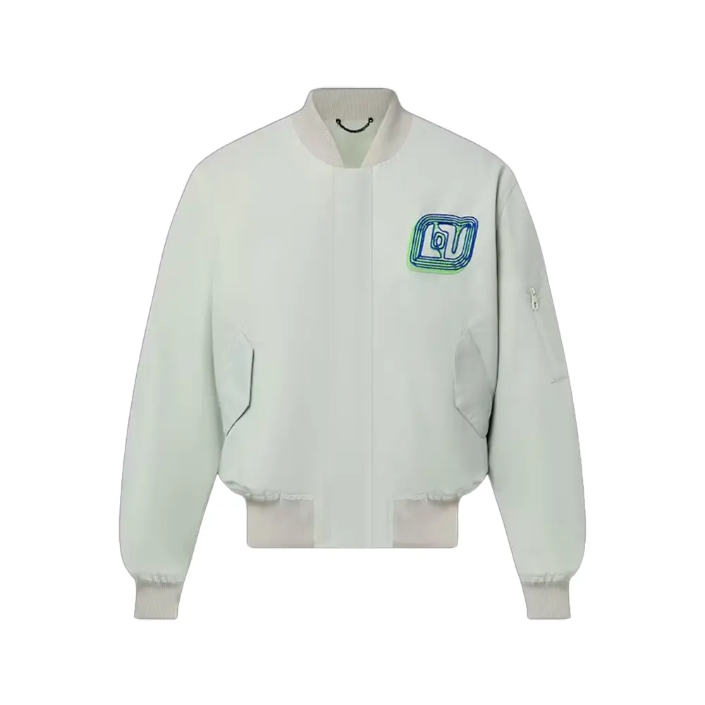 louis vuitton embroidered lightweight bomber jacket