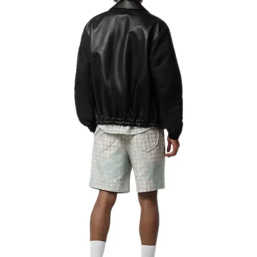 louis vuitton perforated mix leather jacket