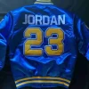 michael jordan laney high school satin jacket