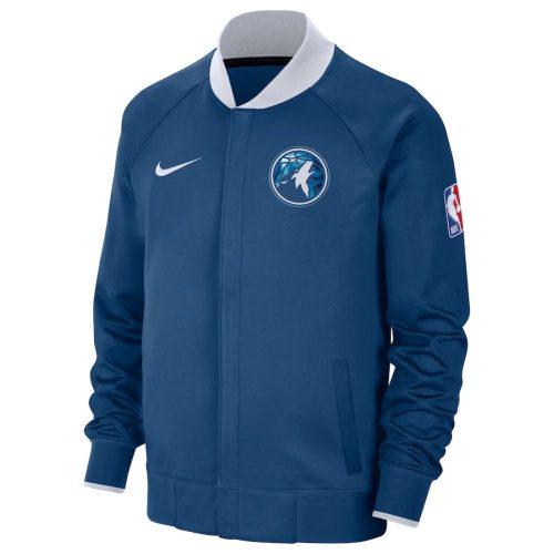 minnesota timberwolves 2023/24 blue raglan jacket